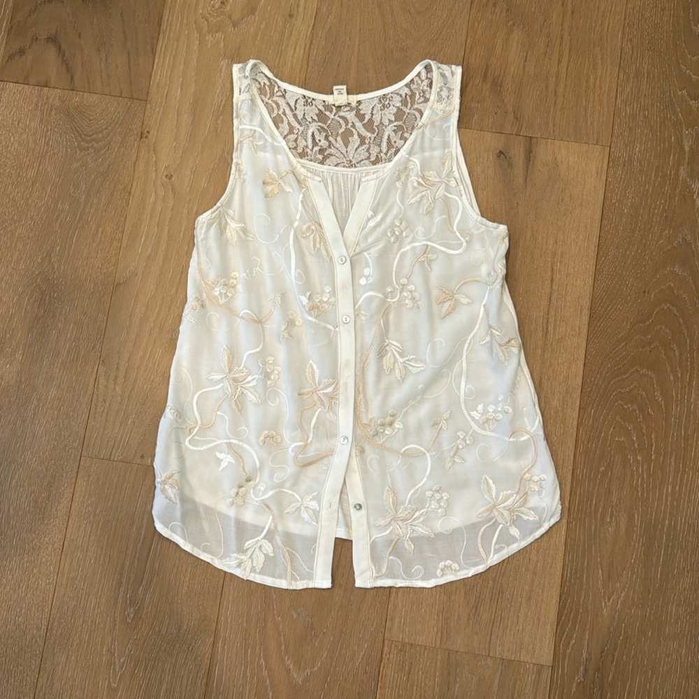 Anthropologie embroidered top